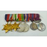 A MOUNTED SET OF SEVEN WORLD WAR II MEDALS, (uninscribed) to William Maitland Rain-Little, (Ex