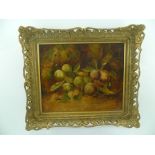 F.H. MEDHURST Still Life - Study of Fruit, Oil painting on canvas, signed and dated (18)99, 23cm x