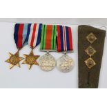 A WORLD WAR II MEDAL SET, comprising 39/45 Service, Defence medal, 39-45 Star and France and Germany