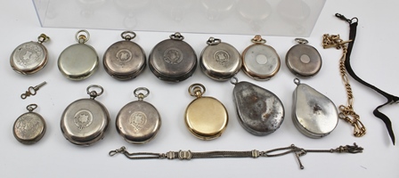 A SELECTION OF 19TH & EARLY 20TH CENTURY ROLLED GOLD GILT SILVER AND SILVER COLOURED METAL OPEN FACE - Image 4 of 4