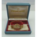 AN 'ETERNA-MATIC' 9CT GOLD GENTLEMANS WRISTWATCH with 9ct gold bracelet strap in original box