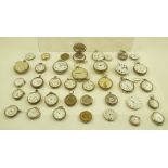 A QUANTITY OF SILVER AND OTHER POCKET WATCHES, movements etc.