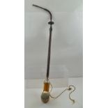 A LARGE MID 19TH CENTURY AUSTRIAN MEERSCHAUM PIPE having wood and horn handle, mouthpiece and