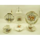 A COLLECTION OF VARIOUS 'SHELLEY' CERAMICS, includes George V Coronation, 1911, tea cups and