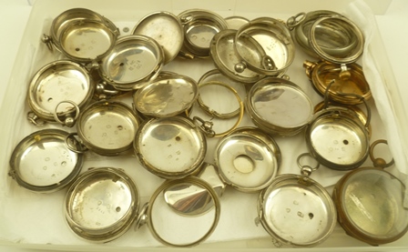 A LARGE QUANTITY OF SILVER AND OTHER WATCH CASES, weighable silver 460g