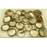 A LARGE QUANTITY OF SILVER AND OTHER WATCH CASES, weighable silver 460g