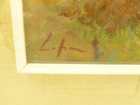 GIOVAN BATTISTA LEPORI (1911-2002) "Coastal scape", Oil painting on panel, signed, 26cm x 37cm, gilt - Image 3 of 3