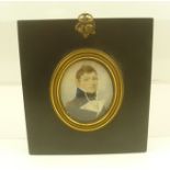 EARLY 19TH CENTURY BRITISH SCHOOL "Lieutenant William Matterrace - Royal Navy", a portrait miniature