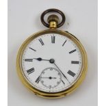 BUSSELL, LONDON A VICTORIAN 18CT GOLD GENTLEMAN'S POCKET WATCH, having three-quarter plate English