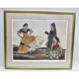 AFTER SIR WILLIAM RUSSELL FLINT "Spanish Dancer", a colour Print, signed in pencil to the margin,