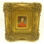 EARLY 19TH CENTURY ENGLISH SCHOOL Portrait miniature of an Officer wearing a red tunic, possibly a