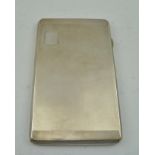 JOHN ROSE A SILVER RECTANGULAR CIGARETTE CASE having all-over geometric engine turned decoration and