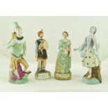 A PAIR OF STAFFORDSHIRE FLAT BACK FIGURES, Macbeth and Lady Macbeth, he stands 27cm high, together