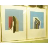 TWO LIMITED EDITION SILK SCREEN GRAPHIC PRINTS by Michael Hale, from a run of 100 copies, each