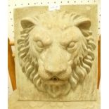 AN "ART STONE" LION MASK FOUNTAIN HEAD