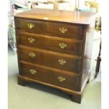 A "RACKSTRAWS OF WORCESTER" WELL MADE REPRODUCTION OAK CHEST of four graduating full with drawers,
