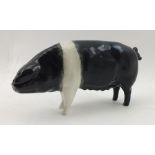 A BESWICK CERAMIC SADDLEBACK PIG "Champion Merrywood Silver Wings"