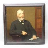EDWARDIAN ENGLISH SCHOOL A portrait study of a Gentleman of substance, in seated pose, wearing a