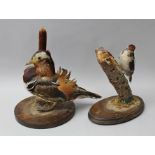 NATURAL CRAFT TAXIDERMY of Ebrington, Warwickshire TWO TAXIDERMY SPECIMENS - Mandarin Duck and