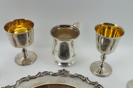 SIX SILVER GOBLETS, limited editions by Barker Ellis, to commemorate anniversaries of Worcester - Image 2 of 6