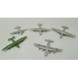 A COLLECTION OF DINKY DIE-CAST METAL AIRCRAFT, includes an "Empire Flying Boat", 15.5cm wing span