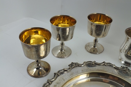 SIX SILVER GOBLETS, limited editions by Barker Ellis, to commemorate anniversaries of Worcester - Image 3 of 6