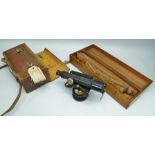 E.R. WATTS & SON OF LONDON A SURVEYOR'S no. 18999, black finish, in leather carry case, together