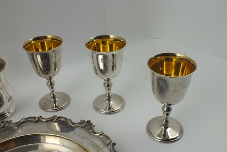 SIX SILVER GOBLETS, limited editions by Barker Ellis, to commemorate anniversaries of Worcester - Image 4 of 6