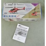 AN E-FLITE BLADE CX2 MODEL HELICOPTER, Mode 2, featuring Spektrum 2.4 GH2 DSM2 radio control, in