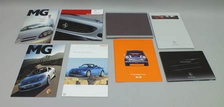 A COLLECTION OF RARE, SUPERCAR AND SPORTS CAR BROCHURES by the Galloway manufacturers including;