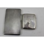 BERT GORDON AN ENGINE TURNED SILVER CIGARETTE CASE, Birmingham 1942, together with one other