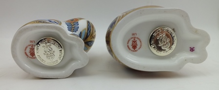 TWO ROYAL CROWN DERBY PAPERWEIGHTS, "Siamese Cat" with gold stopper, 13cm high, boxed, and " - Image 2 of 2