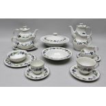 A ROYAL DOULTON "BURGUNDY" PATTERN TC1001 TEA AND DINNER SERVICE, comprising;- 2 x teapots, 1 x