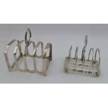 EMILE VINER AN EDWARD VIII SILVER TOAST RACK, Sheffield 1936, together with ONE OTHER SILVER TOAST