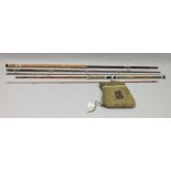 A "HOUSE OF HARDY ALNWICK" 15' SHRIMP SPECIAL THREE-PIECE ROD, and a "A.E. RUDGE & SON REDDITCH -