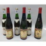 WEIKERSHEIMER KARLSBERG SPATLESE RIESLING 1971 Hohenlohe Langenburgsche, 3 bottles DALBERGER