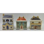 THREE ROYAL CROWN DERBY PAPERWEIGHTS, "Georgian Doll's House" no. 14/1000, with stamper ceramic