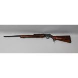 BSA A .22 MAG. SINGLE SHOT MARTINI ACTION RIFLE, heavy barrel No.P64555, with scope rail (Fire