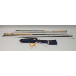 A "HOUSE OF HARDY ALNWICK" GRAPHITE SALMON FLY 10 DELUXE THREE-PIECE ROD 15'4" (467cm), in cloth