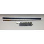 A "HOUSE OF HARDY ALNWICK ULTRALITE" 9' TWO-PIECE CARBON FIBRE ROD NO. 6, in cloth bag and aluminium