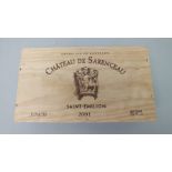 CHATEAU DE SARENCEAU 2001 Saint Emilion, 2 bottles in wooden box