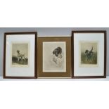 AFTER MAUD EARL "Pointer - Field Work" and "Retriever Driving", Photo-Engravings, 30.5cm x 24cm