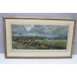 AFTER FRANK ALGERNON STEWART "The Bicester & Warden Hill", a colour Print, signed in pencil