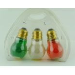 A THREE PACK OF "LIGHT BULBS" each filled with liqueur