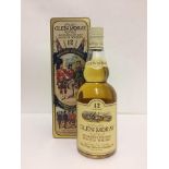 GLEN MORAY 12 YEAR AGED SINGLE MALT SCOTCH WHISKY, 40% vol., 1 x 70cl bottle in decorative "Queen'