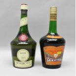 D.O.M. BENEDICTINE Liqueur, 1 litre DE KUYPER APRICOT BRANDY, 1 litre (2)