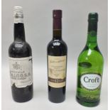 OLOROSO ESPECIAL NV Vinicola Hidalso (1980's bottling), 1 bottle CROFT ORIGINAL PALE CREAM NV