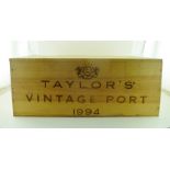 TAYLOR'S 1994 Vintage Port, 6 bottles in original wooden case