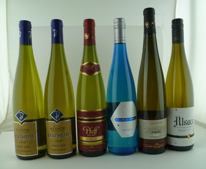 GEWURZTRAMINER 2015, 1 bottle STEINGOLD RIESLING 2015, 1 bottle PINOT GRIS BESTHEIM 2016, 2