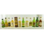 MIXED MALT WHISKIES etc., 12 miniature bottles